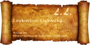 Levkovics Ludovika névjegykártya